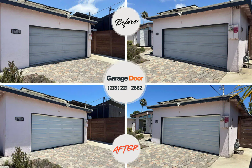Before and after: garage door spring repair Glenwood, IA